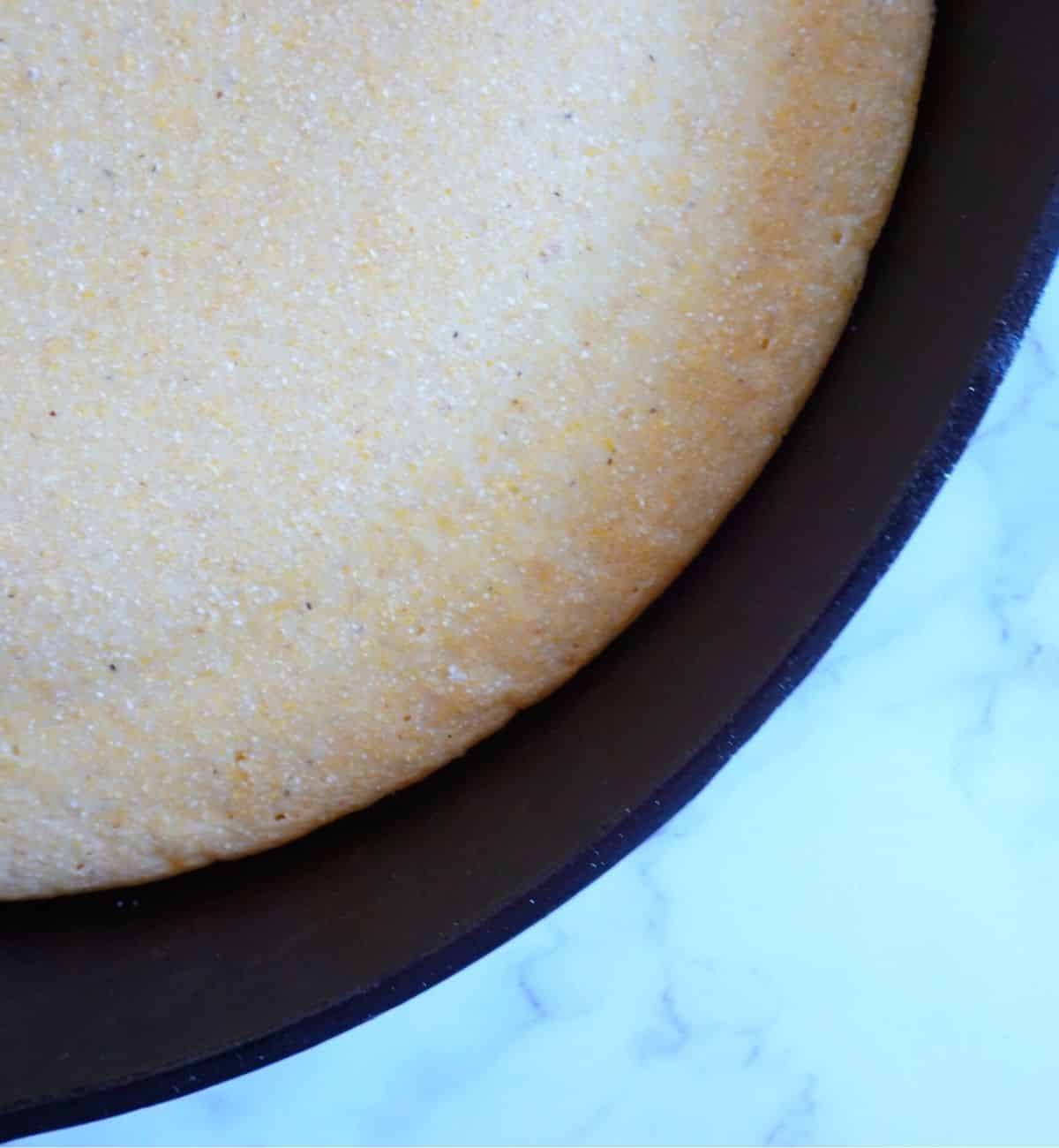 cornbread in cast iron pan