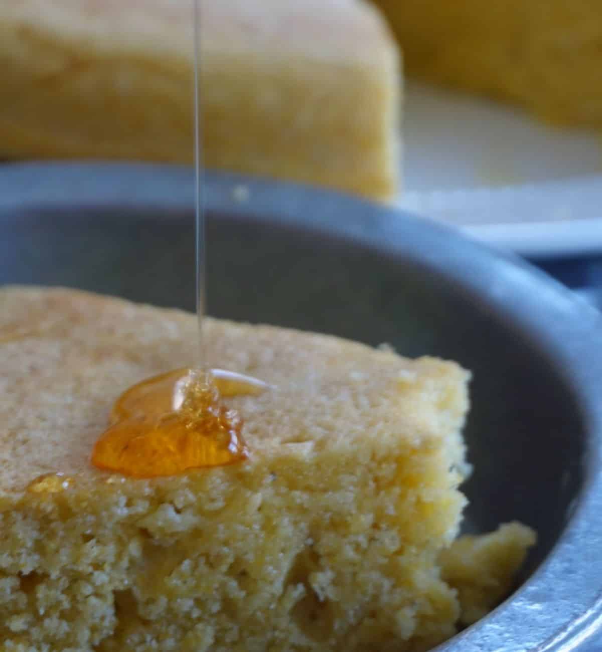 southern cornbread with honey