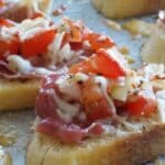 baked bruschetta with cheese