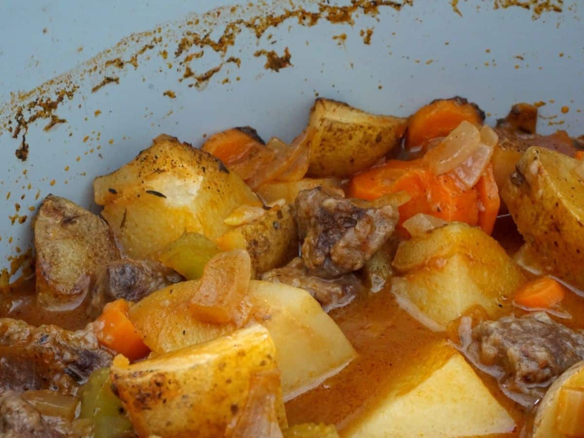 venison instant pot stew in the pressure cooker