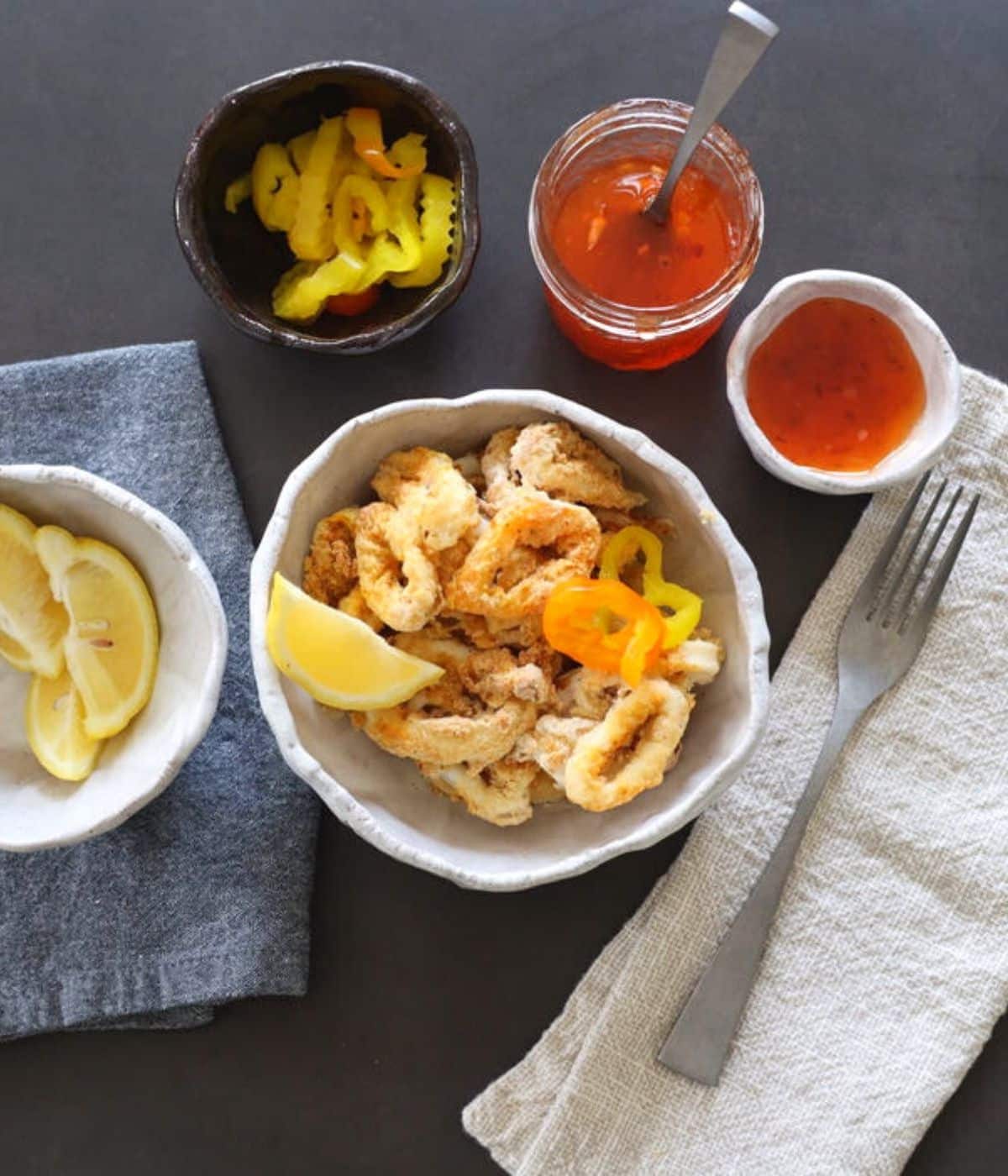 calamari with sweet chili sauce