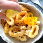 air fryer calamari with lemon juice