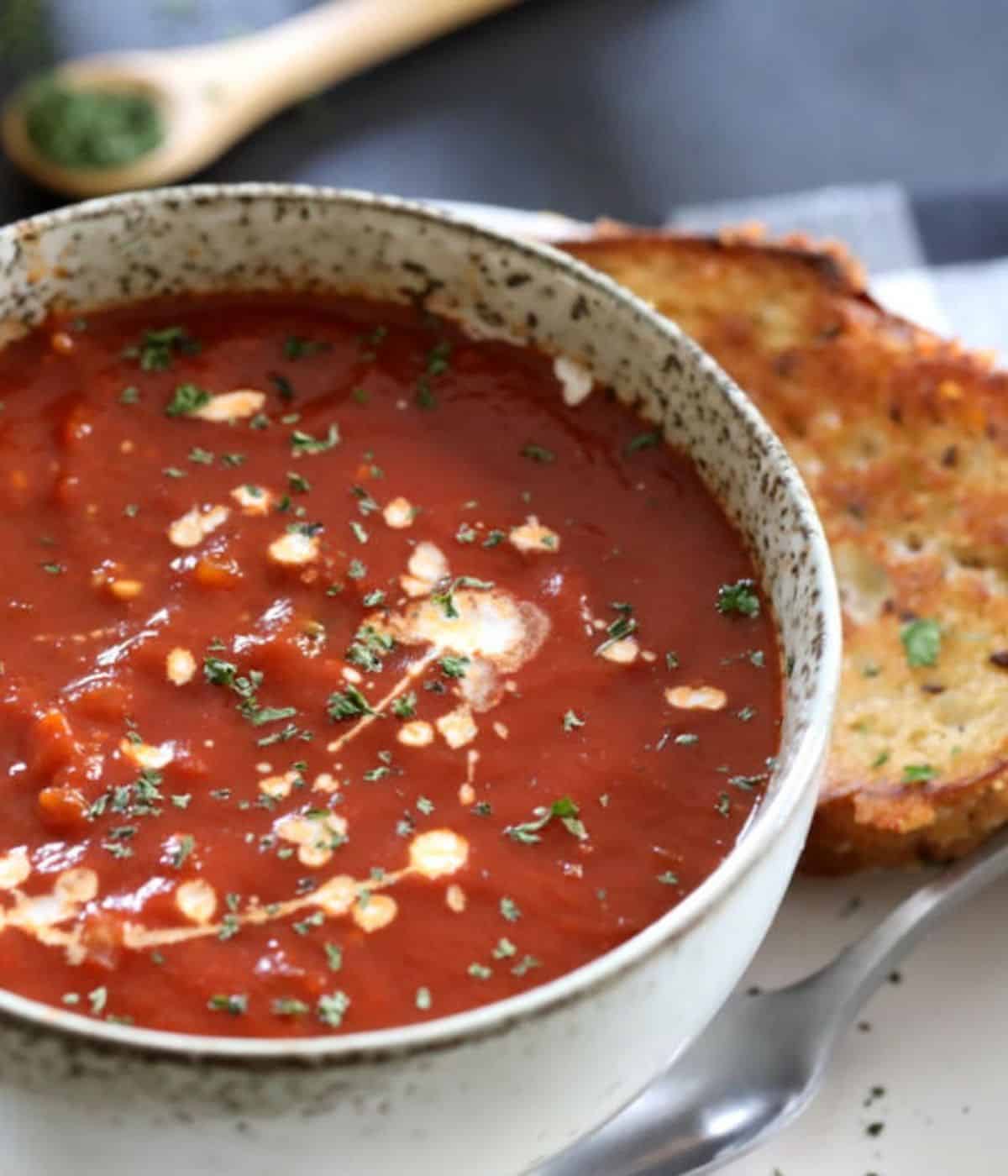 tomato soup with basil