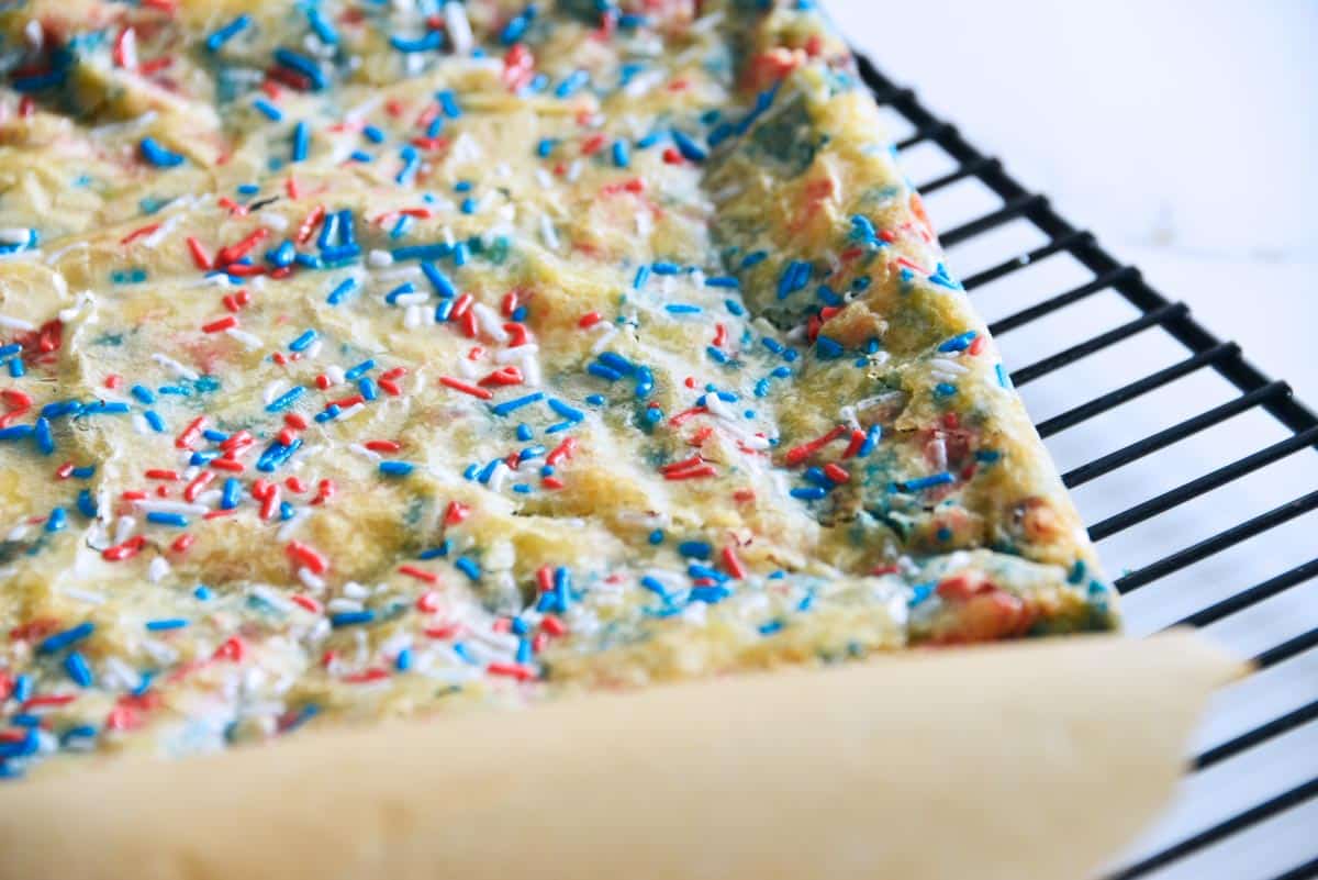 blondies on a drying rack