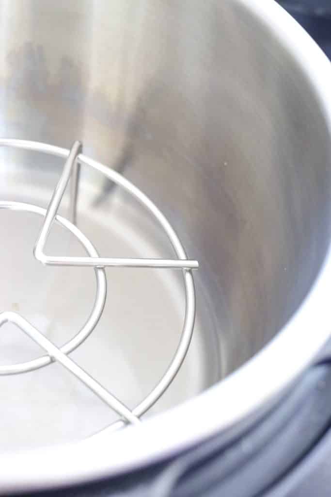 add to instant pot with water at bottom and sit on trivet