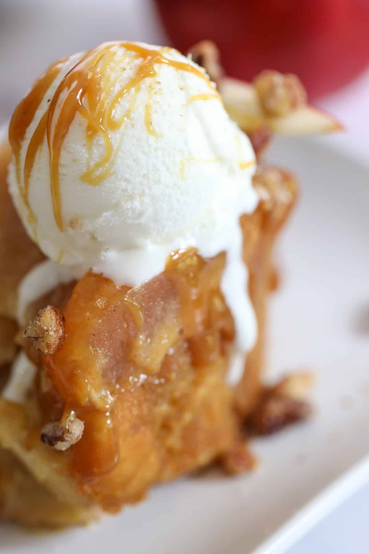 ice cream dripping down instant pot bread pudding