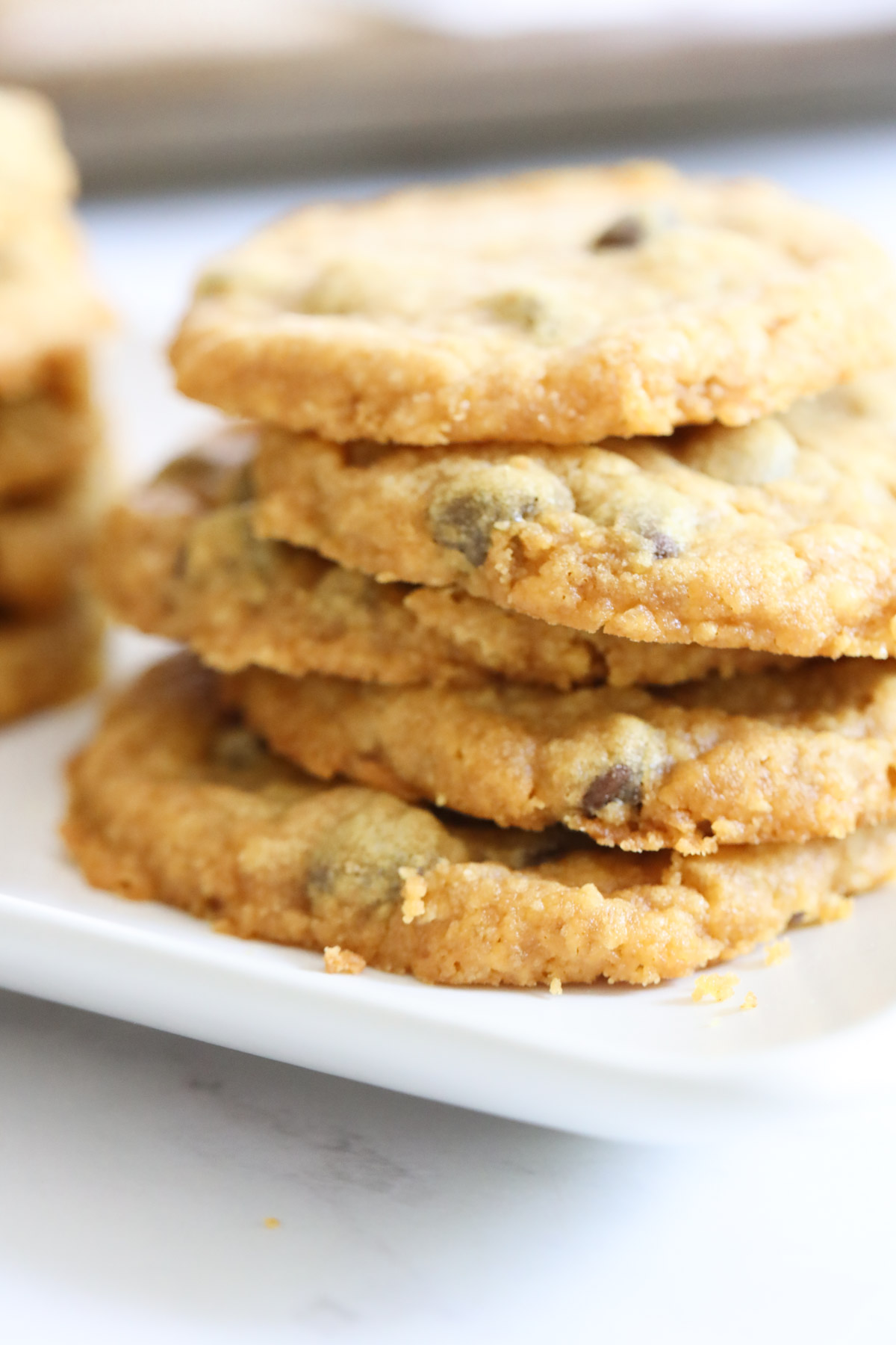 Stack of cookies on a plate