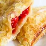 air fryer cherry turnover with golden crust