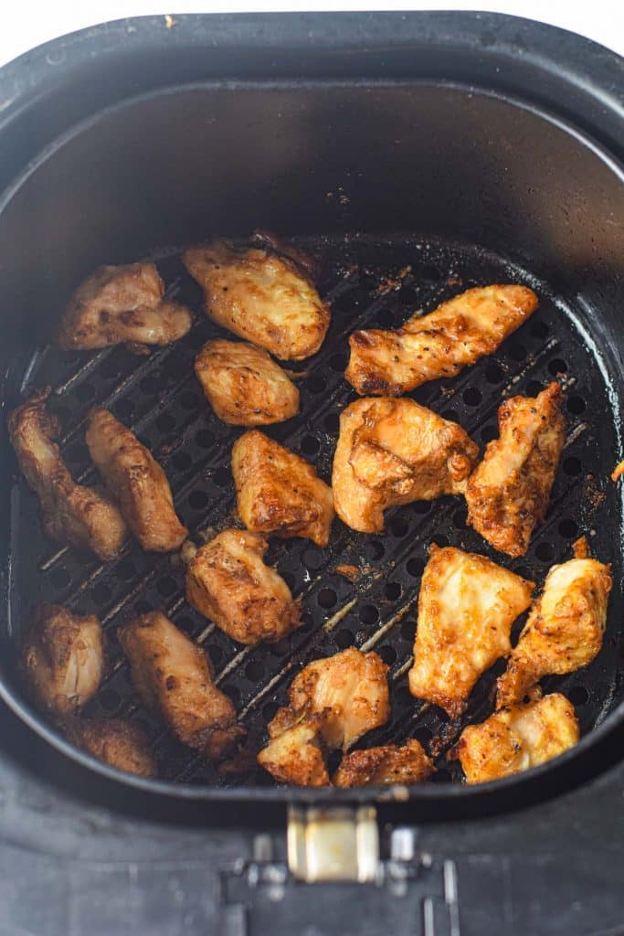 golden air fryer chicken bits