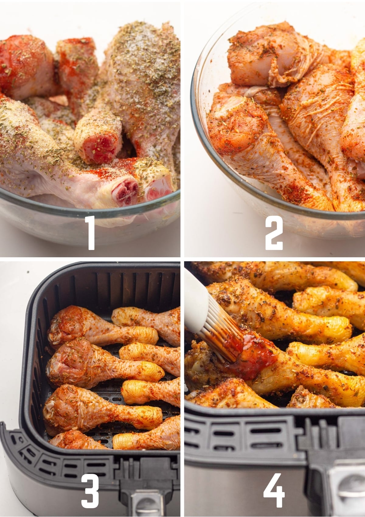 steps for making air fryer bbq chicken
