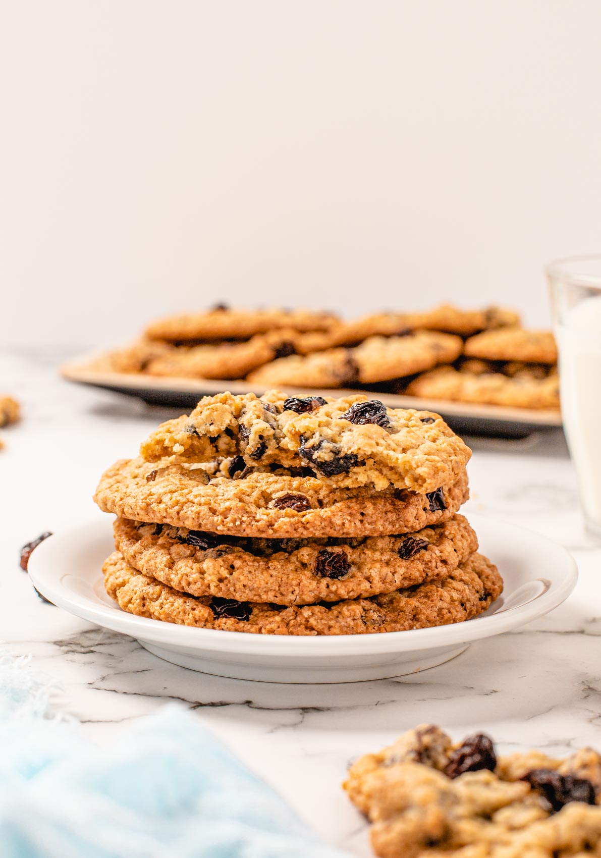 stack of cookies with one open, revealing the center