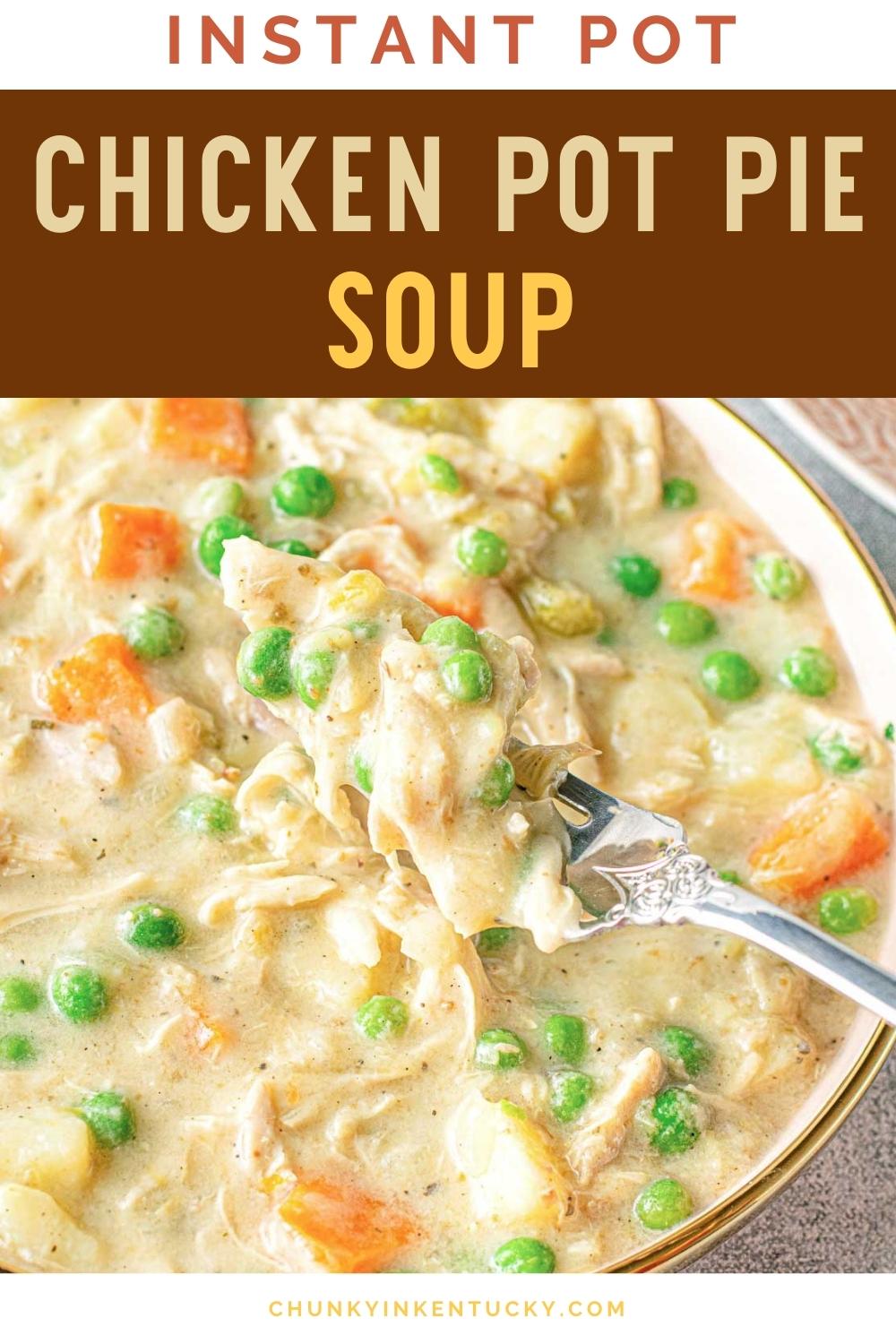 Instant Pot Chicken Pot Pie Soup - Chunky in Kentucky