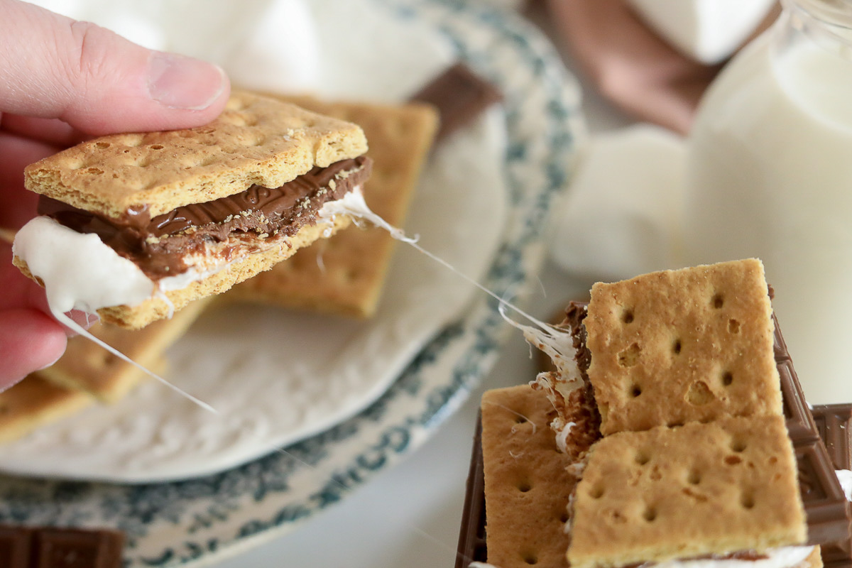 pulling apart a s'more