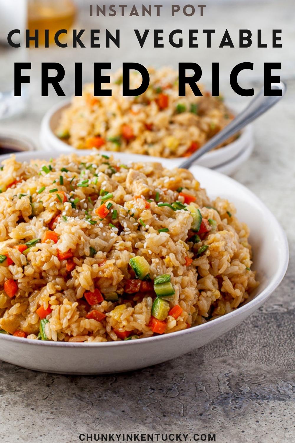 Instant Pot Chicken Fried Rice - Chunky In Kentucky