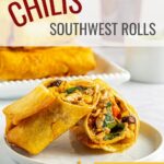 southwest egg rolls cut into two pieces