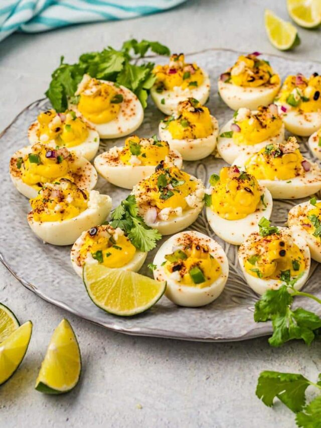 How to Make Mexican Street Corn Deviled Eggs - Chunky in Kentucky